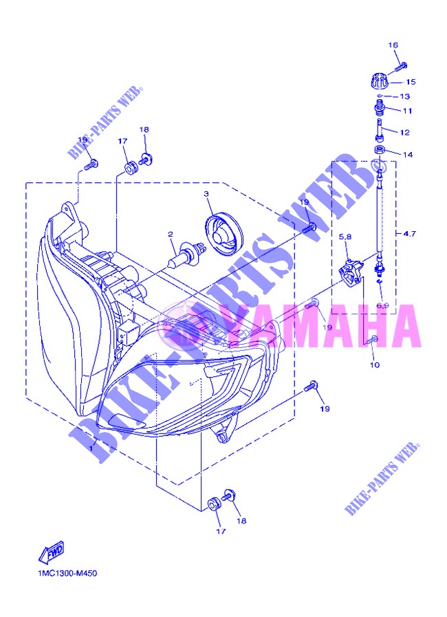 KOPLAMP voor Yamaha FJR1300A 2013
