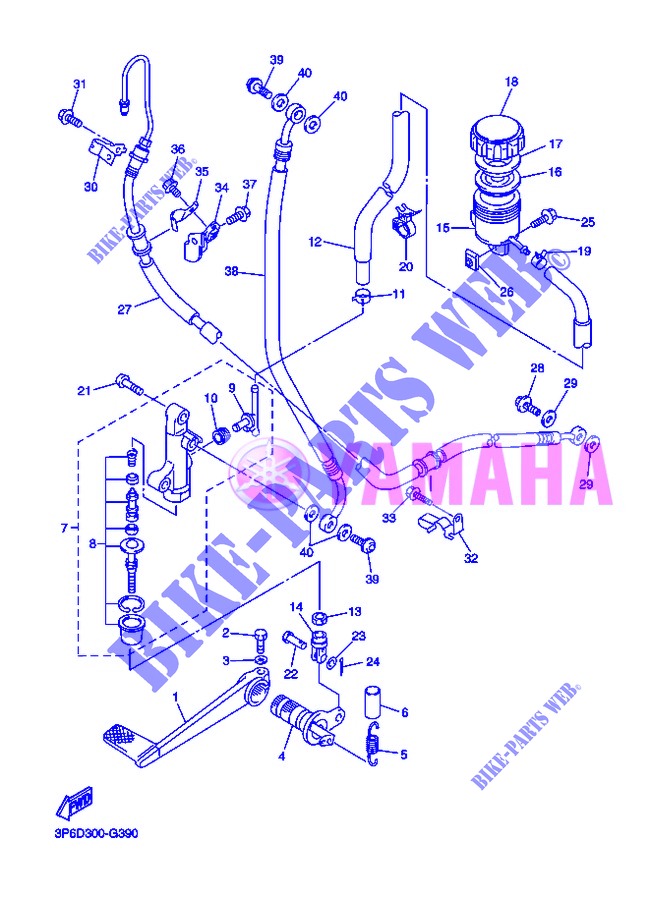 REMPOMP ACHTER voor Yamaha FJR1300A 2013