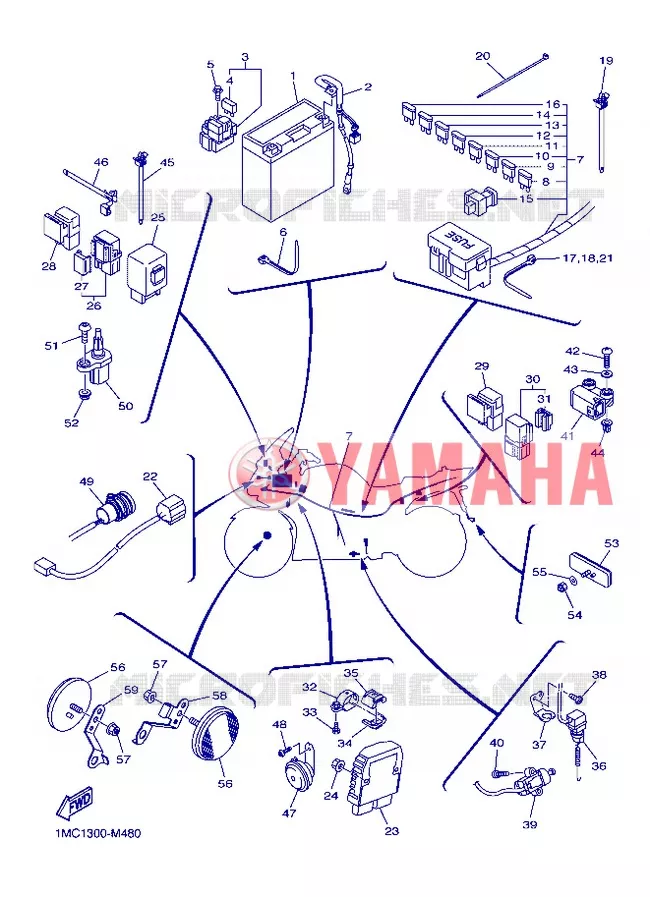 ELECTRISCH 2 Yamaha MOTO 1300 2013 FJR ABS  FJR1300A