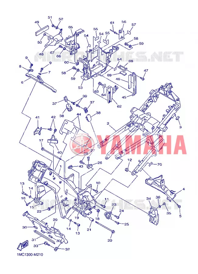 FRAME Yamaha MOTO 1300 2013 FJR ABS  FJR1300A