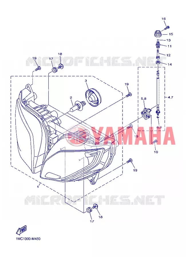 KOPLAMP Yamaha MOTO 1300 2013 FJR ABS  FJR1300A