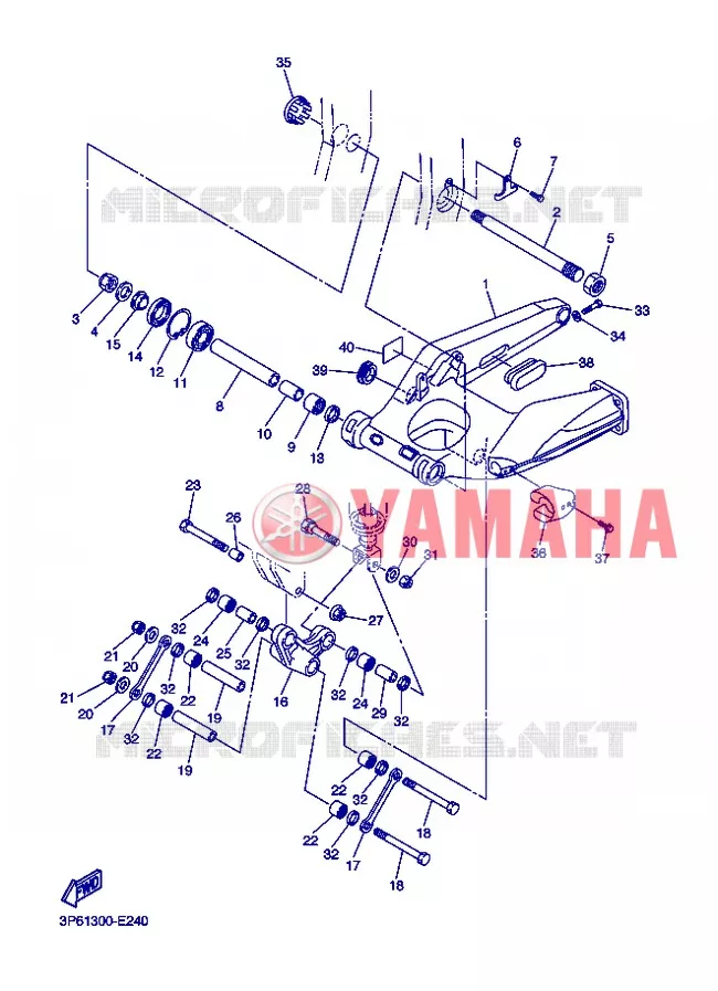 ACHTERBRUG Yamaha MOTO 1300 2013 FJR ABS  FJR1300A