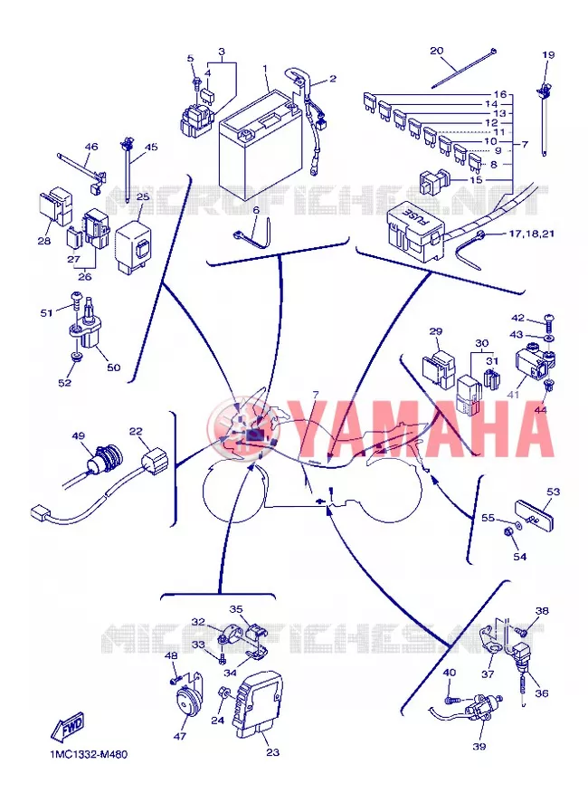 ELECTRISCH 2 Yamaha MOTO 1300 2013 FJR ABS  FJR1300A