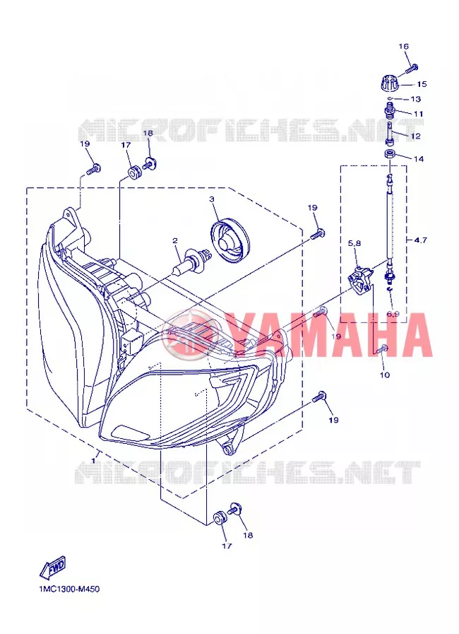 KOPLAMP Yamaha MOTO 1300 2013 FJR ABS  FJR1300A