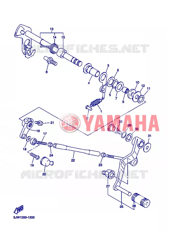 SCHAKEL STANG / PEDAAL Yamaha MOTO 1300 2013 FJR ABS  FJR1300A