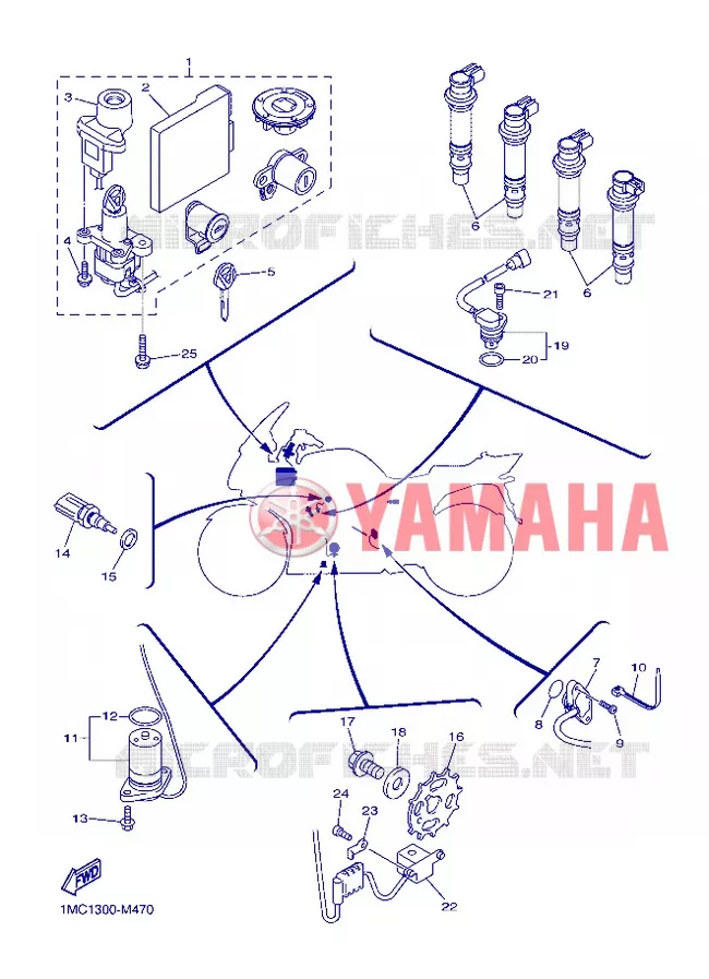 ELECTRISCH 1 Yamaha MOTO 1300 2013 FJR ABS  FJR1300A