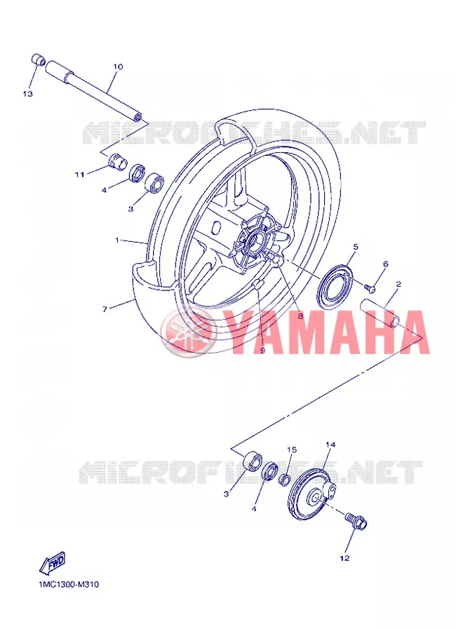 VOORWIEL Yamaha MOTO 1300 2013 FJR ABS  FJR1300A