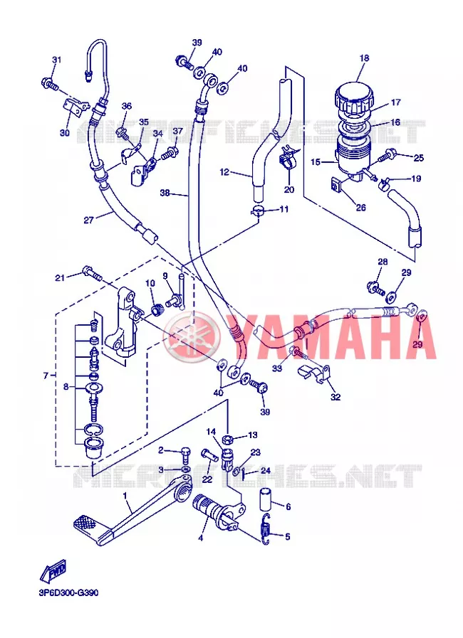 REMPOMP ACHTER Yamaha MOTO 1300 2013 FJR ABS  FJR1300A