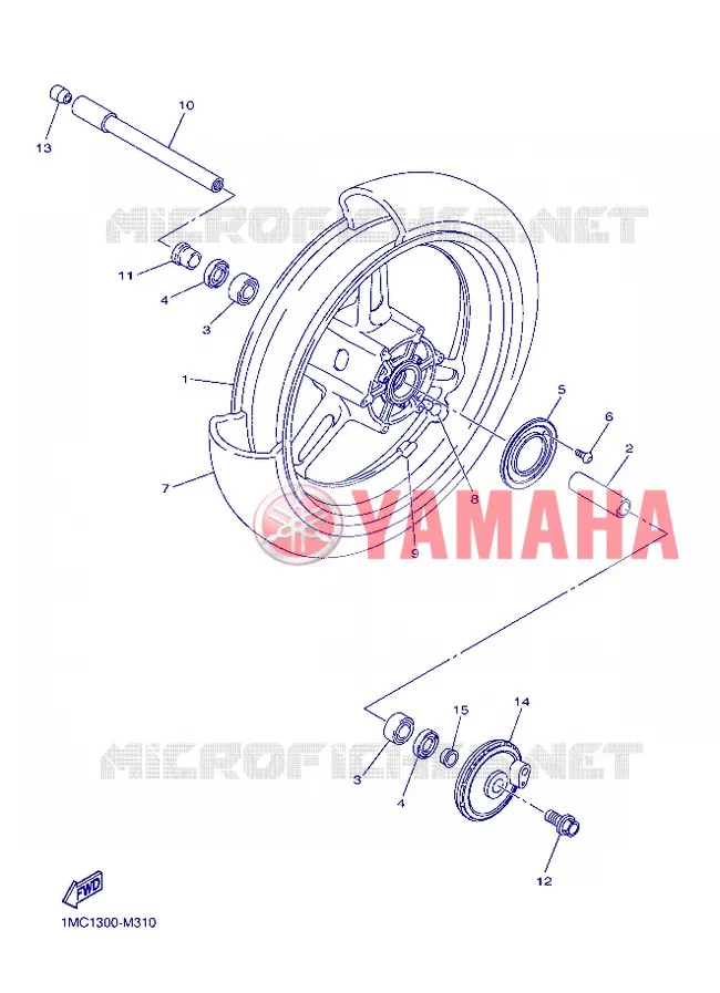 VOORWIEL Yamaha MOTO 1300 2013 FJR ABS  FJR1300A