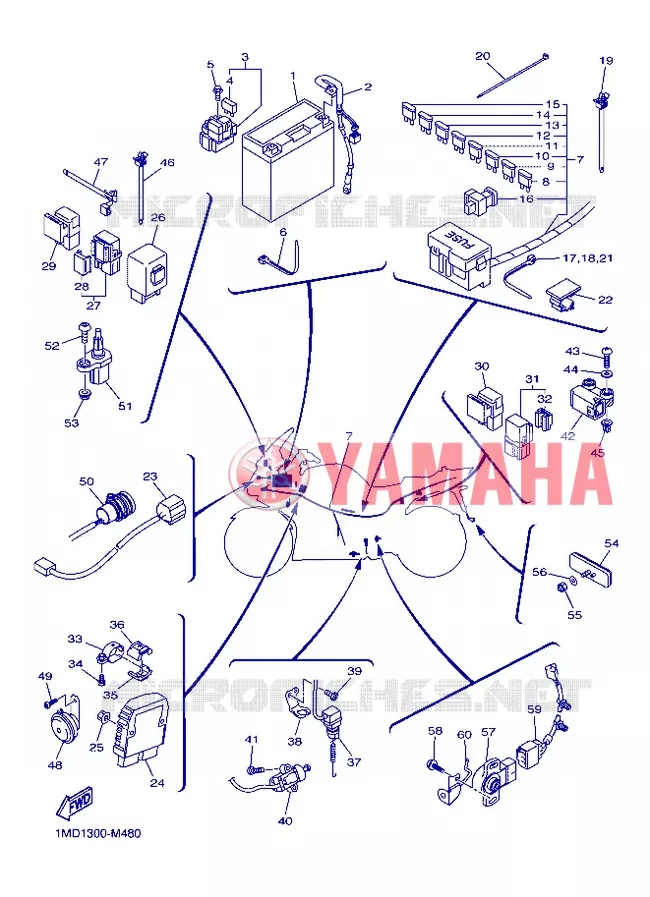ELECTRISCH 2 Yamaha MOTO 1300 2013 FJR AS ABS  FJR1300AS