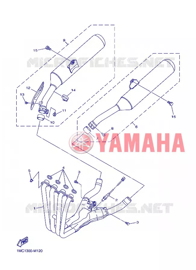 UITLAAT Yamaha MOTO 1300 2013 FJR AS ABS  FJR1300AS