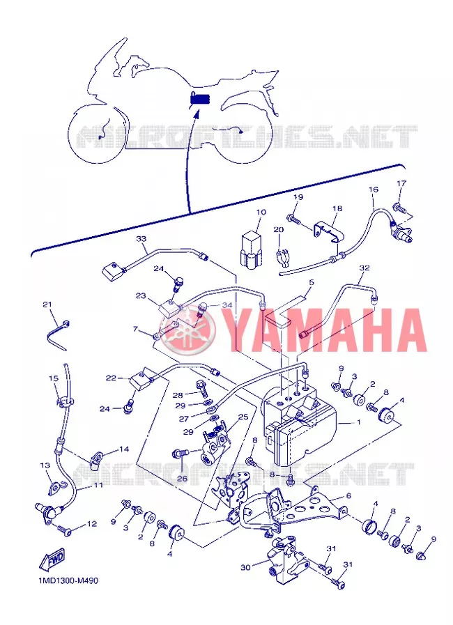 ELECTRISCH 3 Yamaha MOTO 1300 2013 FJR AS ABS  FJR1300AS