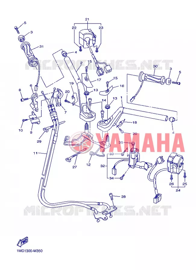STUUR / KABEL Yamaha MOTO 1300 2013 FJR AS ABS  FJR1300AS