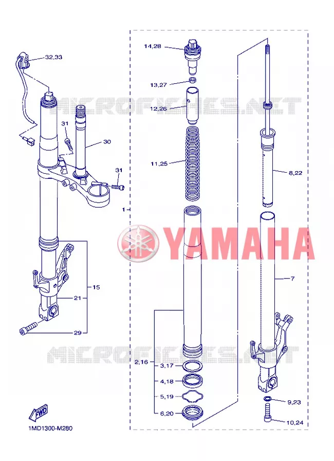 VOORVORK Yamaha MOTO 1300 2013 FJR AS ABS  FJR1300AS