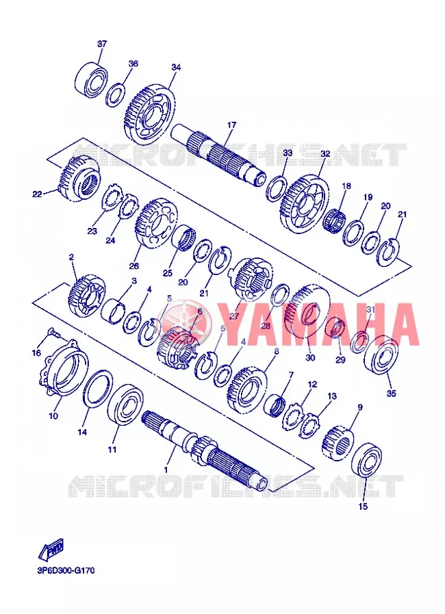 TRANSMISSIE Yamaha MOTO 1300 2013 FJR AS ABS  FJR1300AS