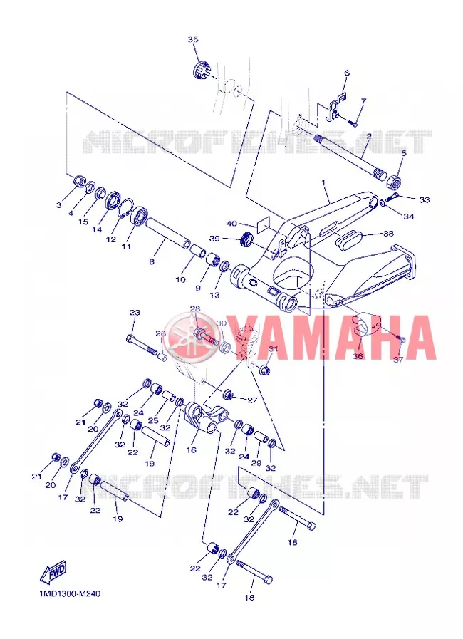 ACHTERBRUG Yamaha MOTO 1300 2013 FJR AS ABS  FJR1300AS