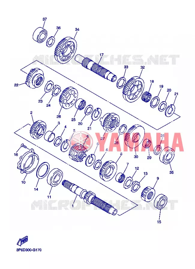 TRANSMISSIE Yamaha MOTO 1300 2013 FJR AS ABS  FJR1300AS