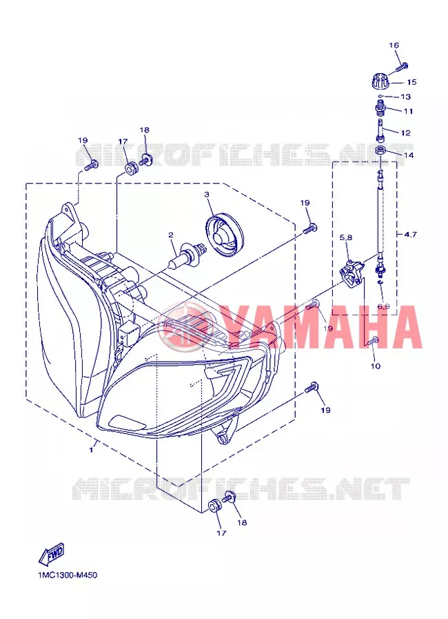 KOPLAMP Yamaha MOTO 1300 2013 FJR AS ABS  FJR1300AS