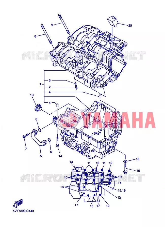 CARTERDELEN Yamaha MOTO 800 2013 FZ8  FZ8-N