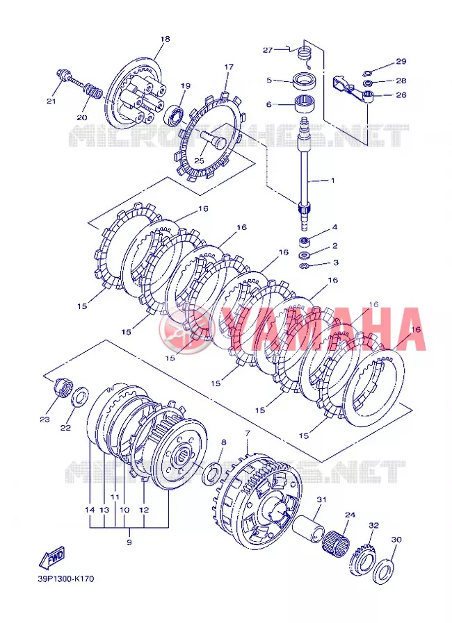 STARTMOTOR KOPPELINGS Yamaha MOTO 800 2013 FZ8  FZ8-N