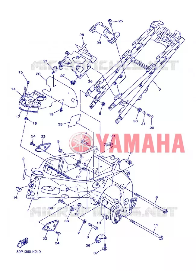 FRAME Yamaha MOTO 800 2013 FZ8  FZ8-N