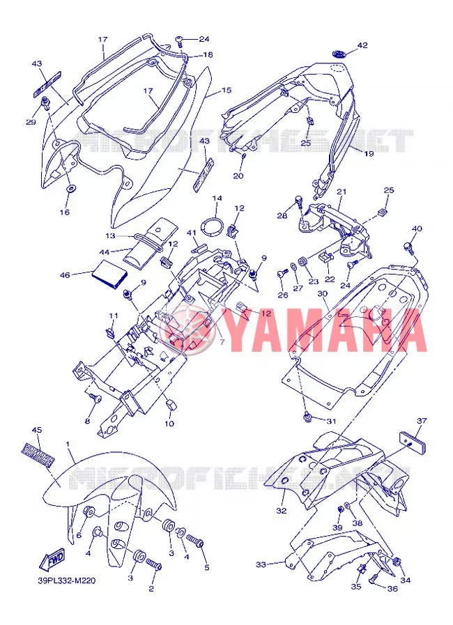 SPATBORD Yamaha MOTO 800 2013 FZ8  FZ8-N