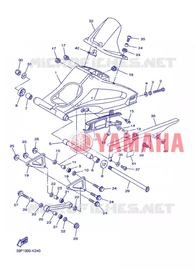 ACHTERBRUG Yamaha MOTO 800 2013 FZ8  FZ8-N