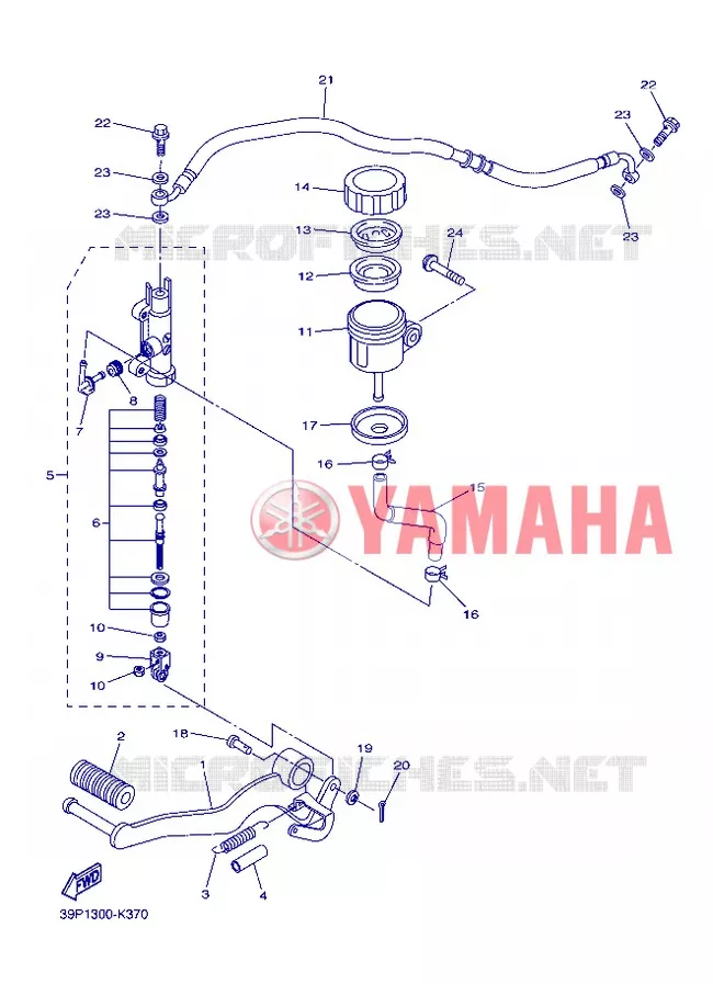 REMPOMP ACHTER Yamaha MOTO 800 2013 FZ8  FZ8-N