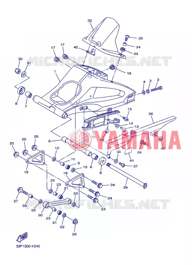 ACHTERBRUG Yamaha MOTO 800 2013 FZ8  FZ8-N