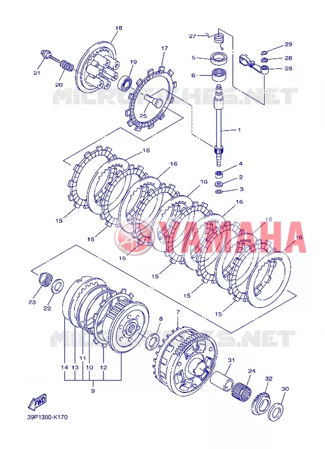 STARTMOTOR KOPPELINGS Yamaha MOTO 800 2013 FZ8  FZ8-N
