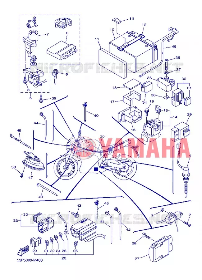 ELECTRISCH 2 Yamaha MOTO 800 2013 FZ8 ABS  FZ8-NA