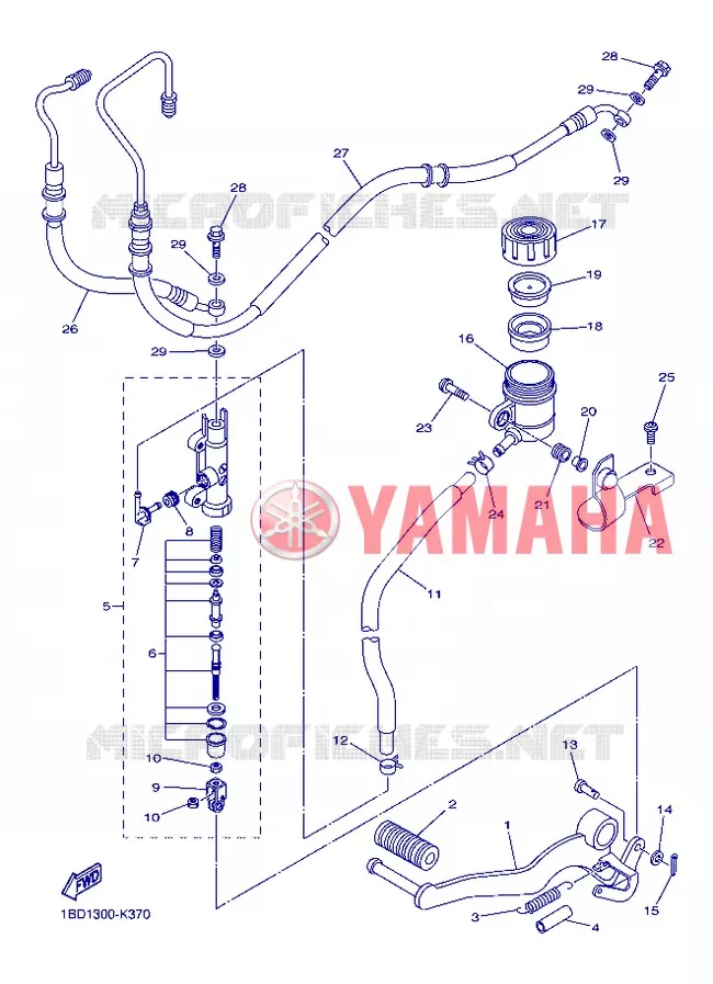 REMPOMP ACHTER Yamaha MOTO 800 2013 FZ8 ABS  FZ8-NA
