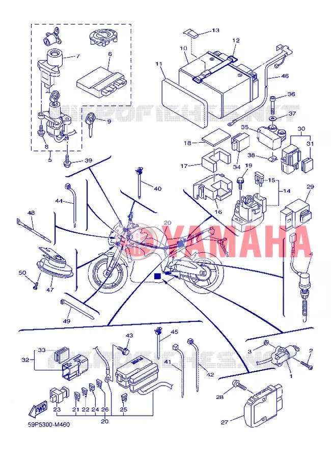 ELECTRISCH 2 Yamaha MOTO 800 2013 FZ8 ABS  FZ8-NA