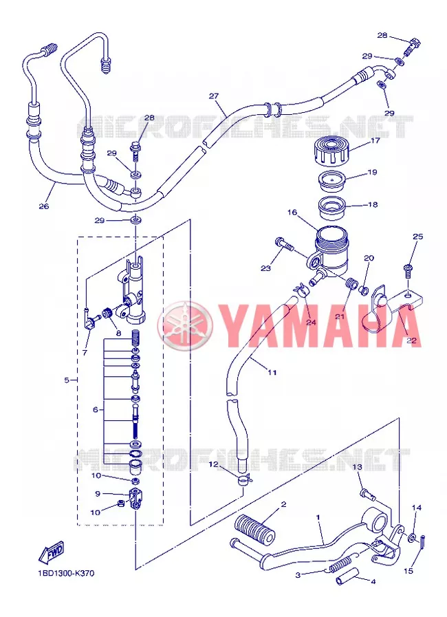 REMPOMP ACHTER Yamaha MOTO 800 2013 FZ8 ABS  FZ8-NA