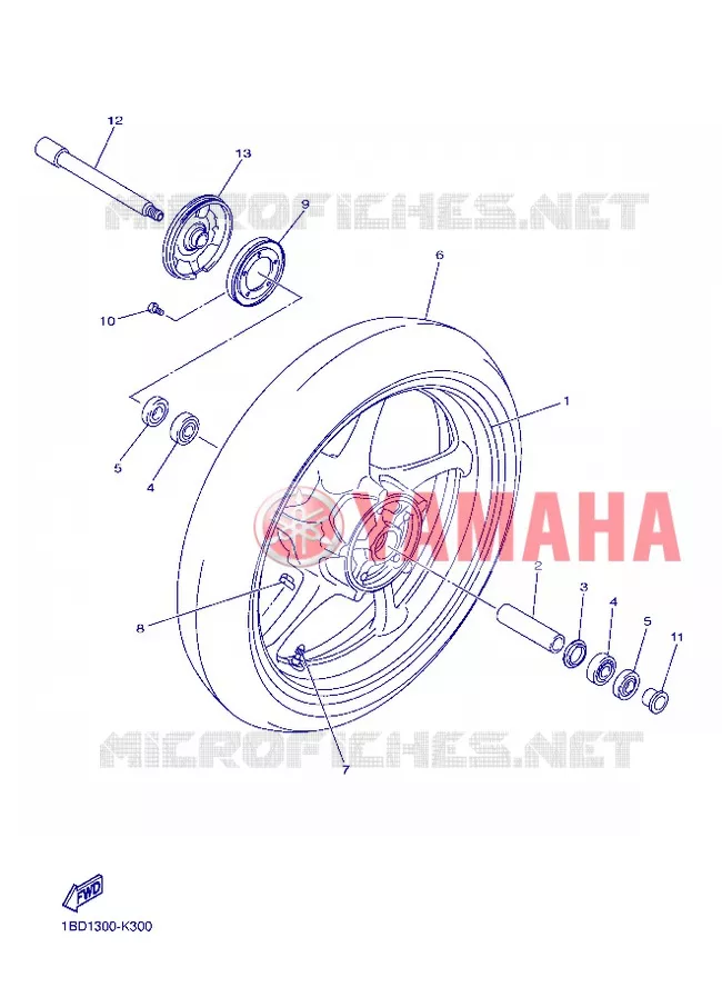 VOORWIEL Yamaha MOTO 800 2013 FZ8 ABS  FZ8-NA