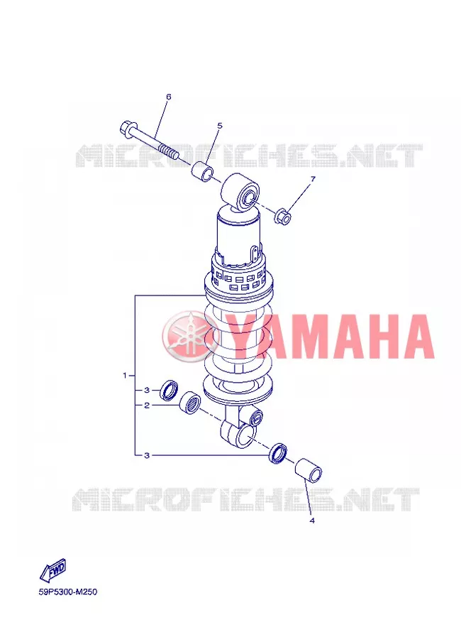 ACHTER SCHOKBREKER Yamaha MOTO 800 2013 FZ8 ABS  FZ8-NA