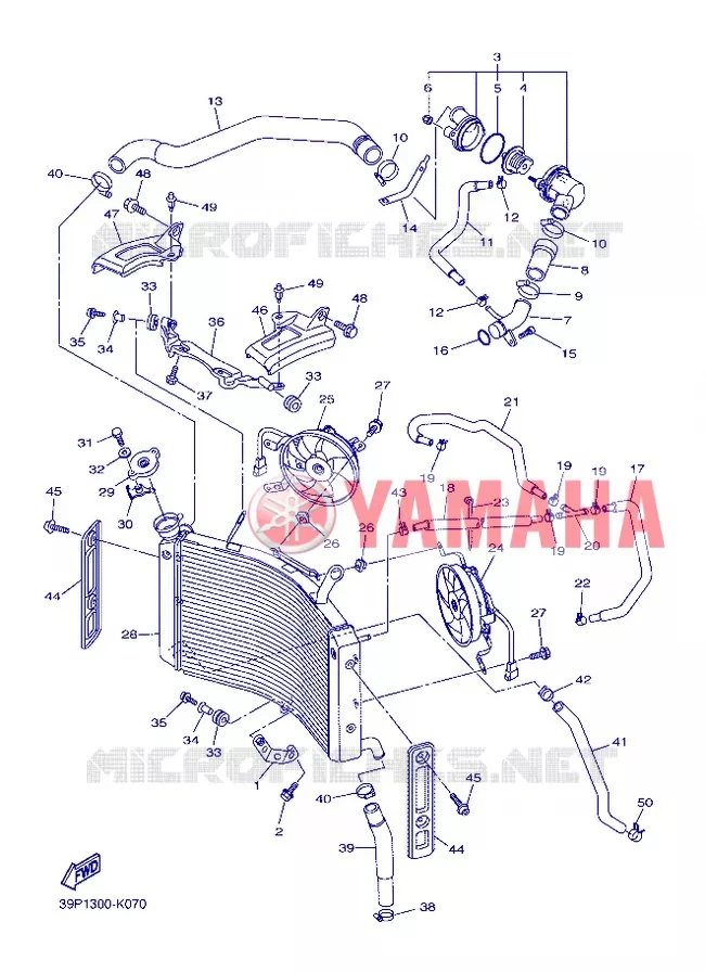 RADIATEUR / SLANG Yamaha MOTO 800 2013 FZ8 ABS  FZ8-NA