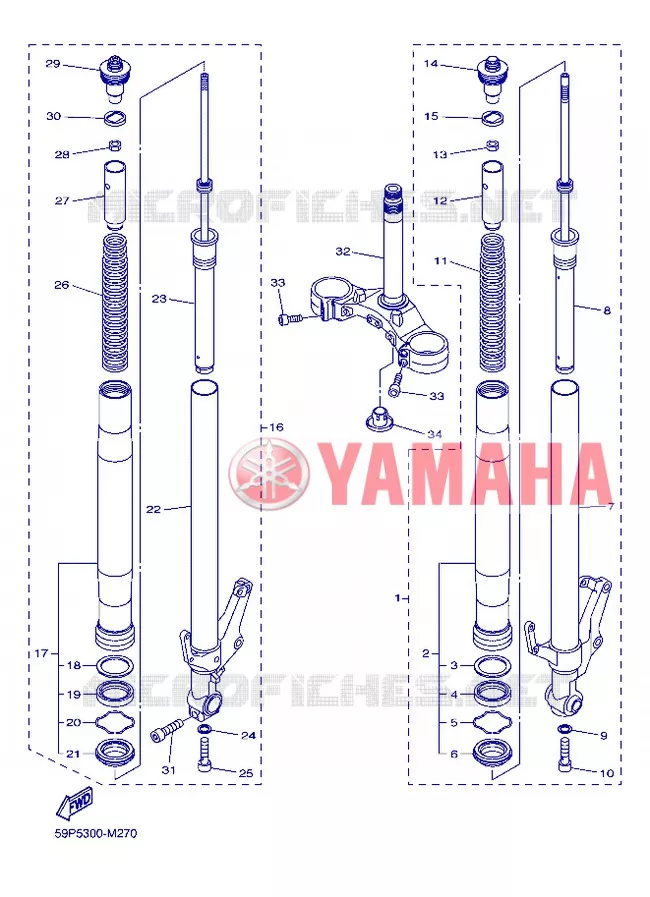 VOORVORK Yamaha MOTO 800 2013 FZ8 ABS  FZ8-NA
