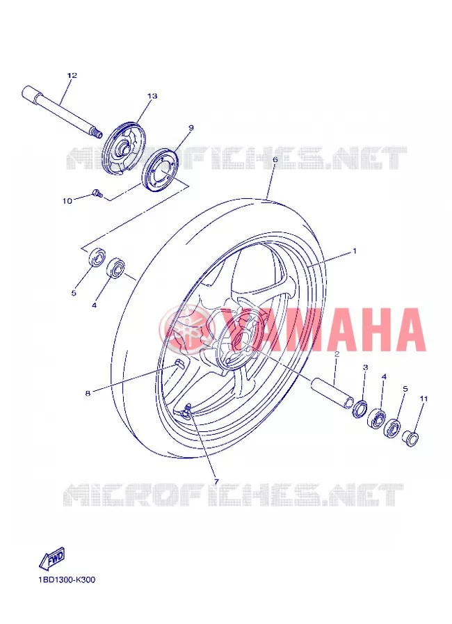 VOORWIEL Yamaha MOTO 800 2013 FZ8 ABS  FZ8-NA