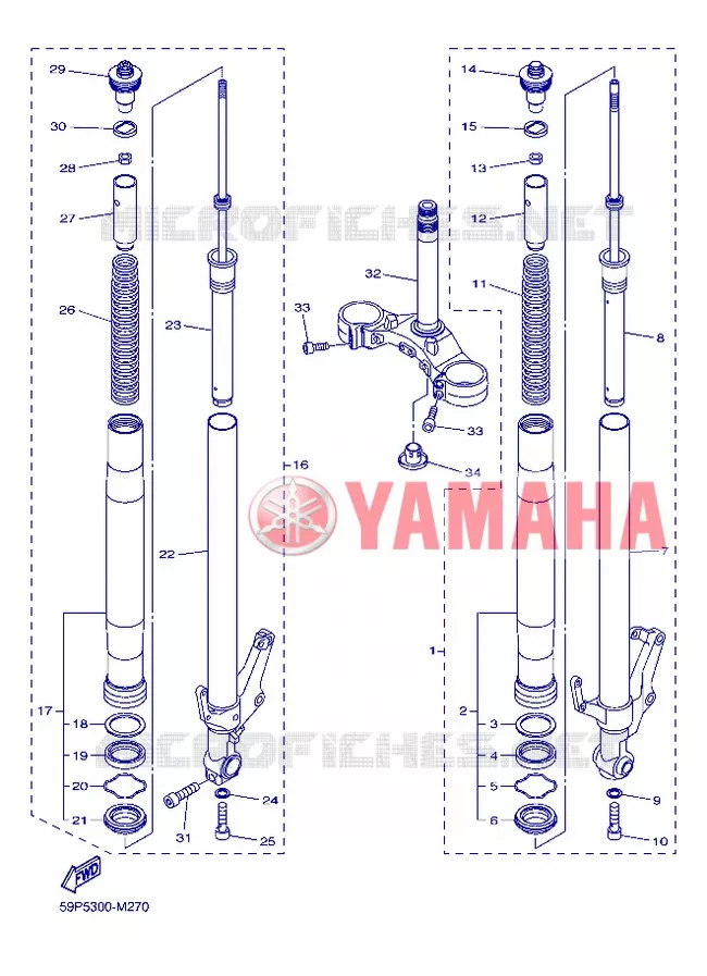 VOORVORK Yamaha MOTO 800 2013 FZ8 ABS  FZ8-NA