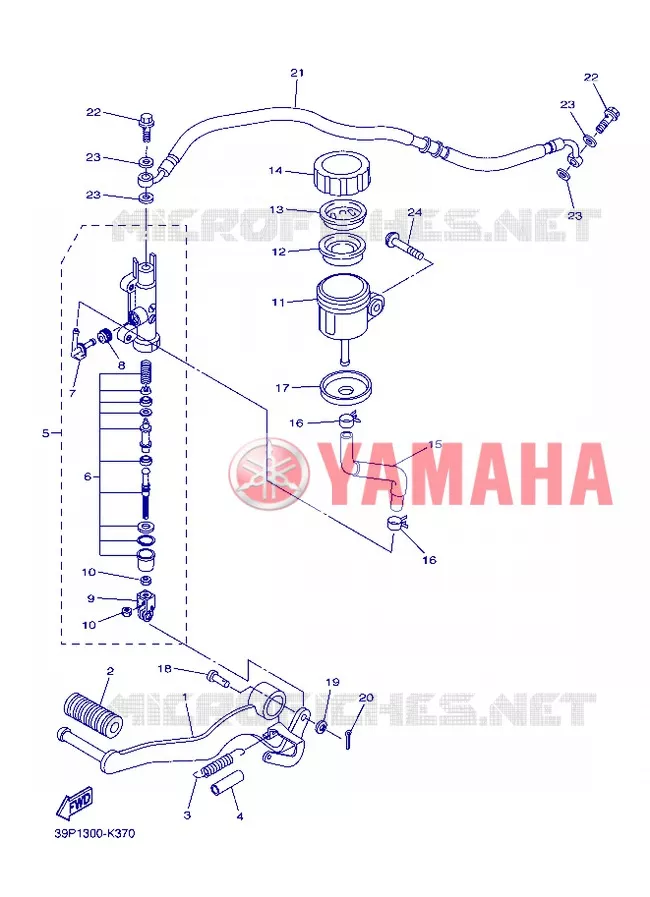 REMPOMP ACHTER Yamaha MOTO 800 2013 FAZER  FZ8-S