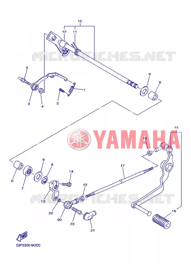 SCHAKEL STANG / PEDAAL Yamaha MOTO 800 2013 FAZER  FZ8-S