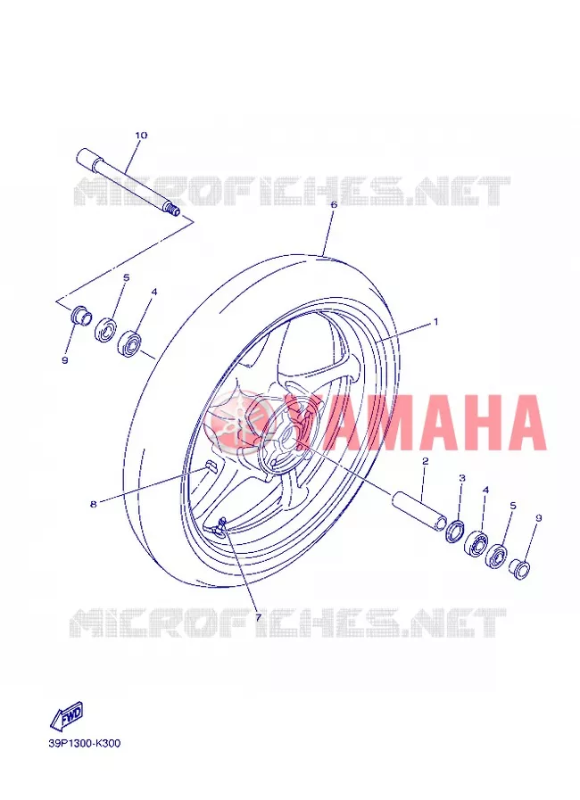 VOORWIEL Yamaha MOTO 800 2013 FAZER  FZ8-S