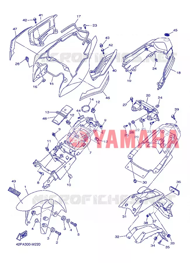 SPATBORD Yamaha MOTO 800 2013 FAZER  FZ8-S