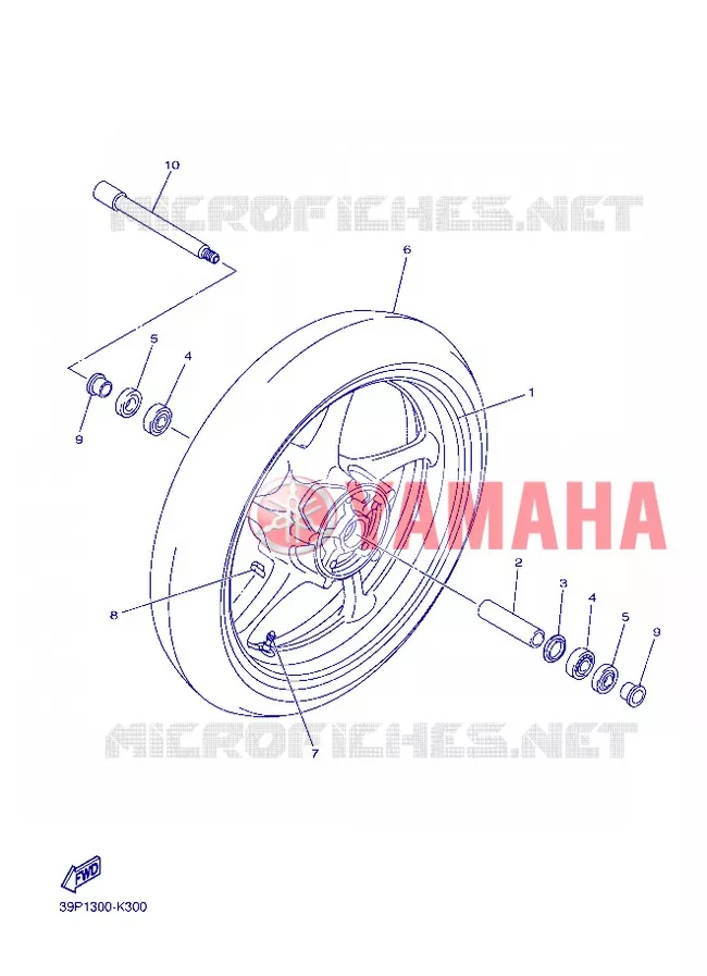 VOORWIEL Yamaha MOTO 800 2013 FAZER  FZ8-S