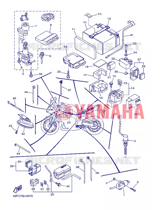 ELECTRISCH 2 Yamaha MOTO 800 2013 FAZER  FZ8-S