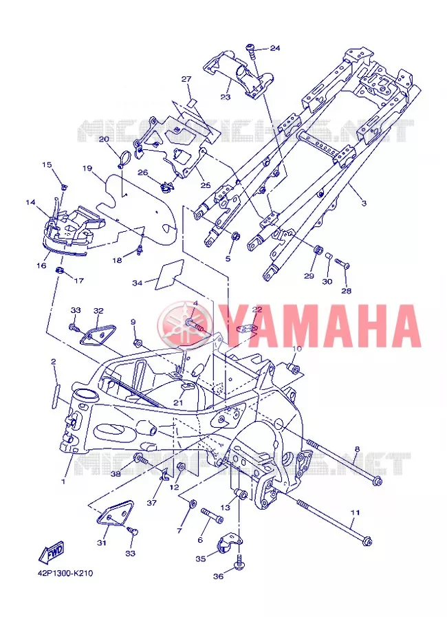 FRAME Yamaha MOTO 800 2013 FAZER  FZ8-S