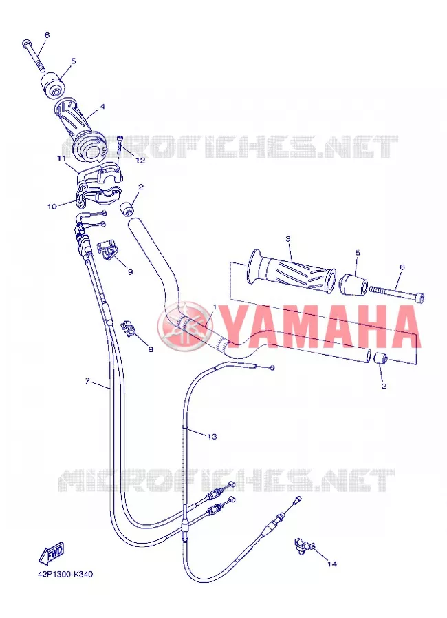 STUUR / KABEL Yamaha MOTO 800 2013 FAZER  FZ8-S
