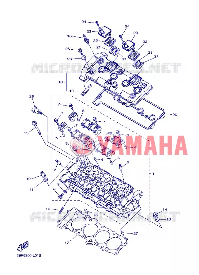 CILINDERKOP Yamaha MOTO 800 2013 FAZER  FZ8-S