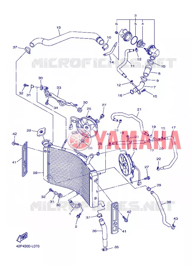 RADIATEUR / SLANG Yamaha MOTO 800 2013 FAZER  FZ8-S